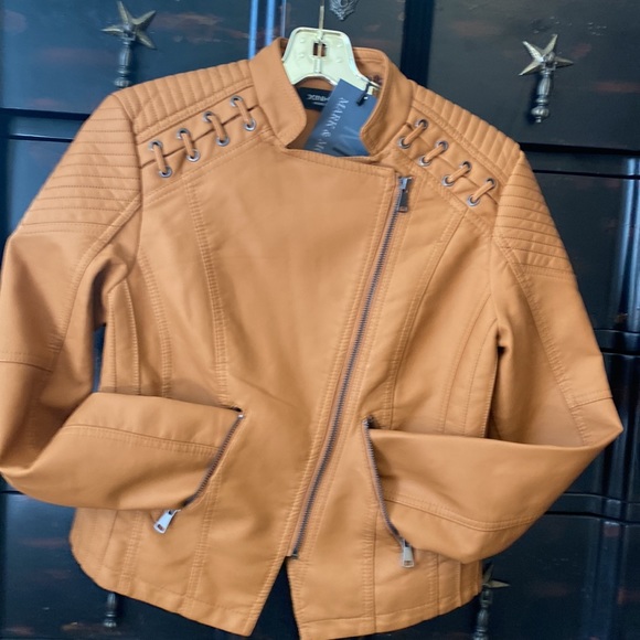 Brand New Faux Leather Jacket! By Mark and Morten. - Picture 2 of 5